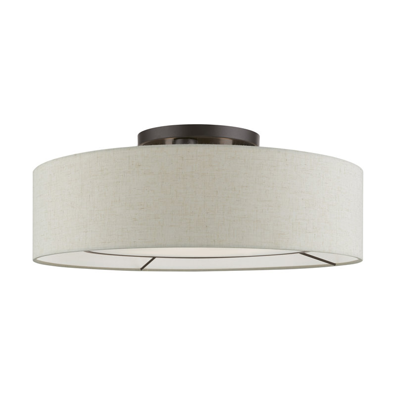 Atef Aprilann 4-Light Semi Flush Mount, English Bronze