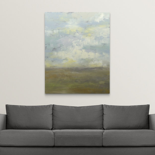 « ii » jennifer grolier, reproduction d’art Cloud Stack, H 48 po x l 38 po x P 1,5 po, Toile