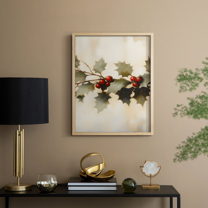 Art de Noël des Fêtes - série de 2 CD, reproduction encadrée - bois massif, Naturel, H 21 po x l 17 po