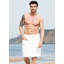 Enveloppement pour serviette de bain pour homme 100% coton turc avec fermeture réglable-74167259-74167262