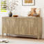 Buffet 59,8 po en placage de frêne massif à 4 portes avec beaucoup de rangement-906125048