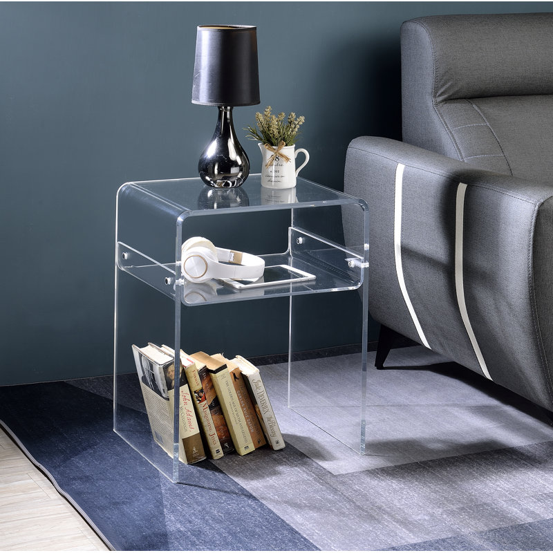table de bout style traîneau, Transparent