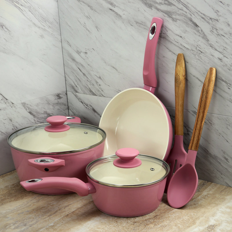 Edward 7 - Piece Non-Stick Enameled Cast Iron Cookware Set