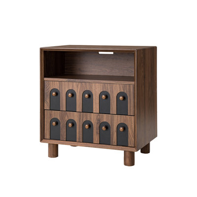 Nightstand With 2-Drawers, Small Side End Table With Storage, Seadrifte