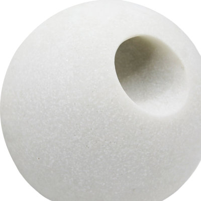 Boules de décoration abstraites sphériques en résine pour décorations pour la maison - Orbes décoratifs pour le salon, le bureau ou la table - Ensemble de 3, 6 ", 5", 4 ", blanc