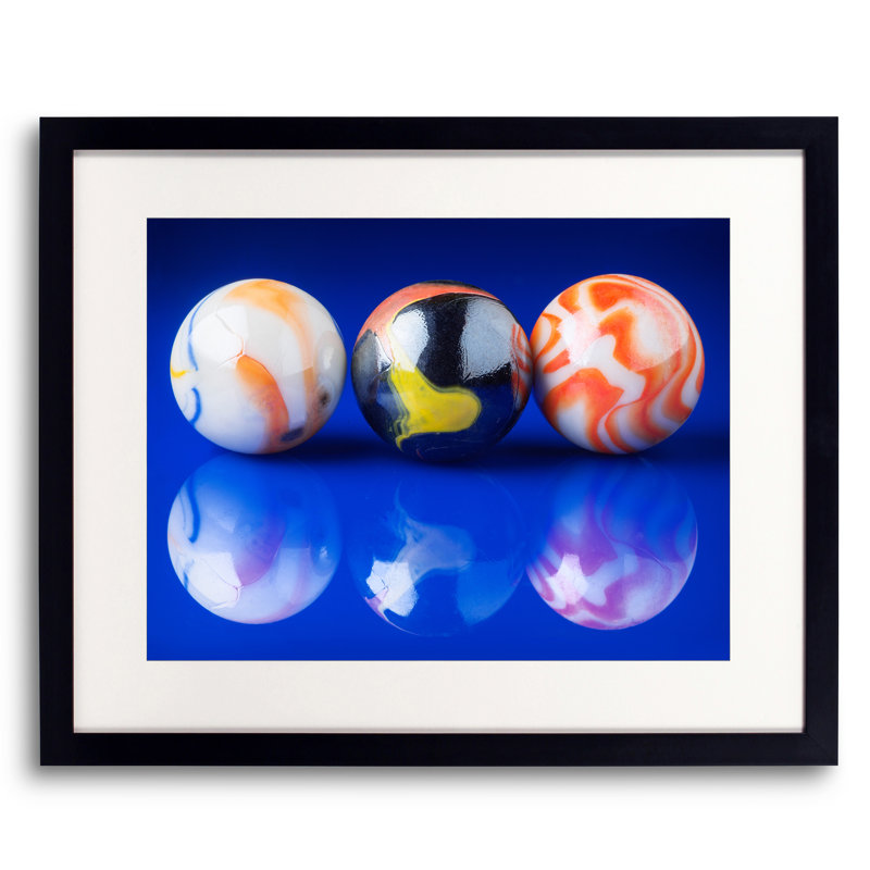 Marbles Print by Philippe Monthoux, Black Framed Paper, 16" H x 20" W