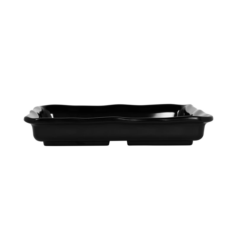 Plateau en mélamine biologique, Noir, H 1,5 po x l 10 po x P 10 po