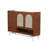 Simple Solid Wood and Rattan Shoe Cabinet for Home Use