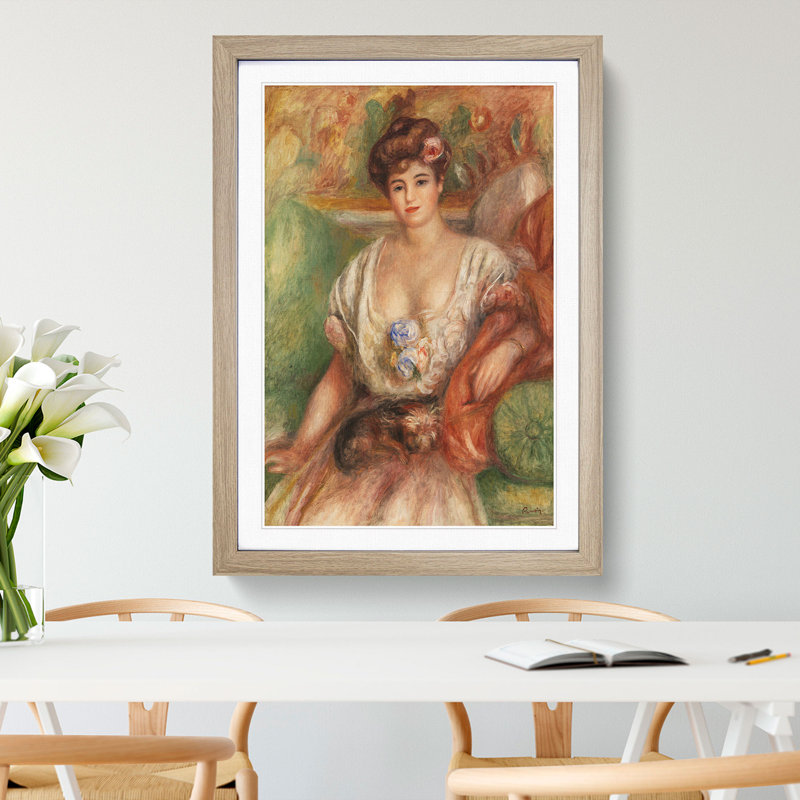 Portrait of Misia Sert by Pierre-Auguste Renoir - Picture Frame Painting, Oak Framed, 90cm H x 65cm W x 2cm D