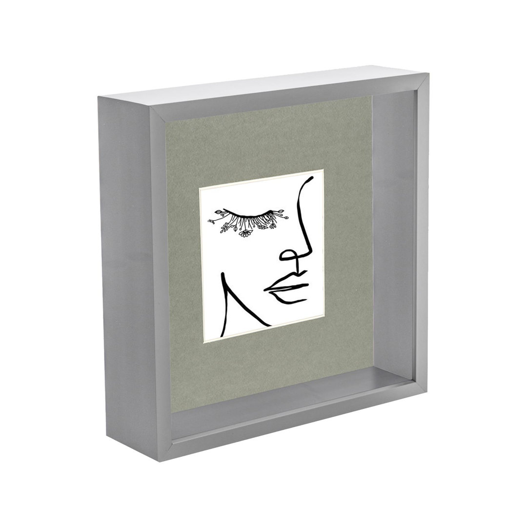Plastic Box Frame in Grey