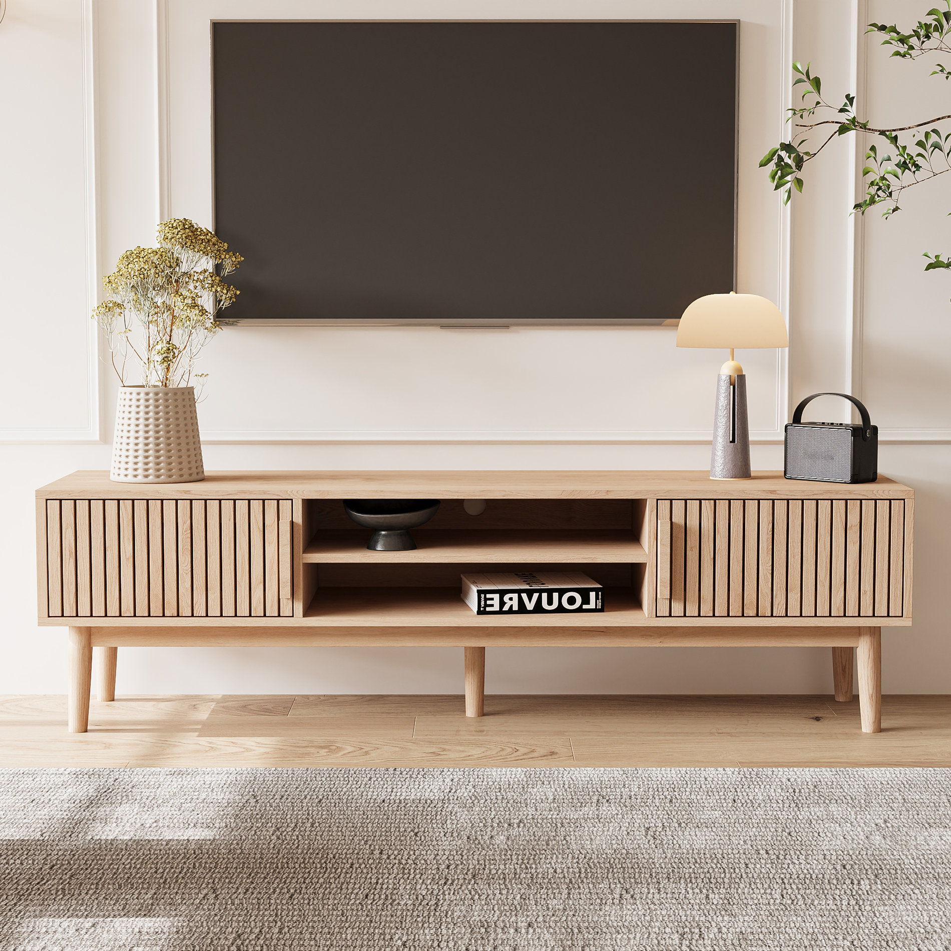 George Oliver Mid Century TV Stand for TVs up to 70"