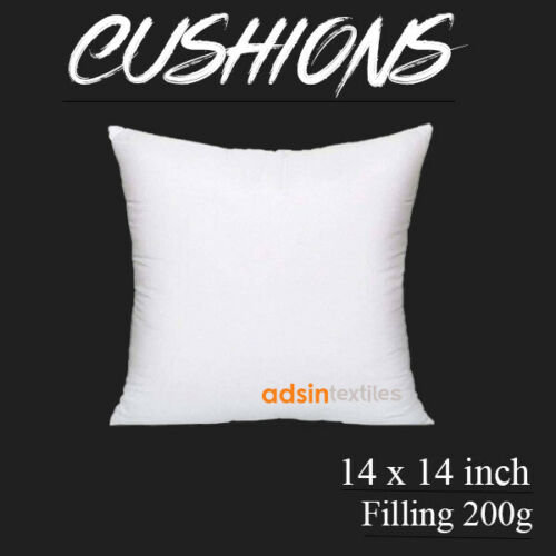 White Square Cushion Pad, 35cm H x 35cm W x 7cm D