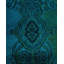 Tapis bleu sarcelle 10 pi 3 po x 8 pi Crestline One-of-a-Kind