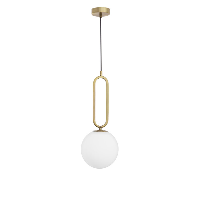1 - Light Sphere Pendant, Brass, 120cm H x 20cm W x 20cm D