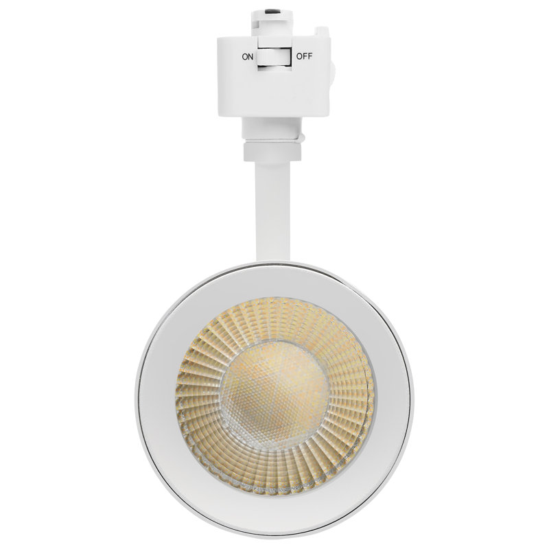 Tête de rail à DEL de 30 watts à faisceau de 48 degrés et à 5 degrés de largeur variable sélectionnable , Blanc mat