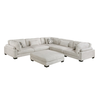 Hanna 6-piece L-shape Modular Sectional With Ottoman