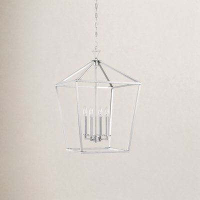 Hastings 4-Light Dimmable Geometric Lantern Chandelier