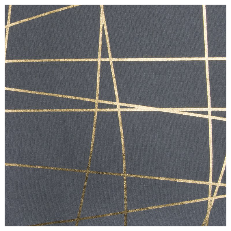Contemporary Linework Throw Pillow, Gray/Gold