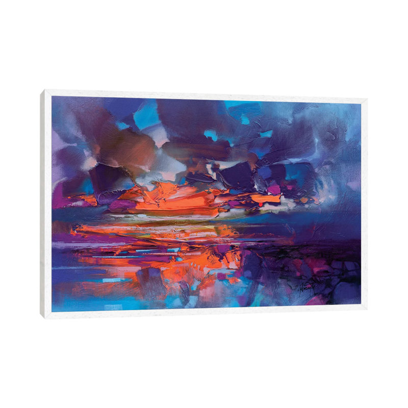 Compression by Scott Naismith - Painting on Canvas, 152.5 cm H x 101.5 cm W, White Framed