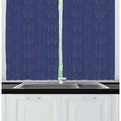 Geometric Tailored Kitchen Curtain