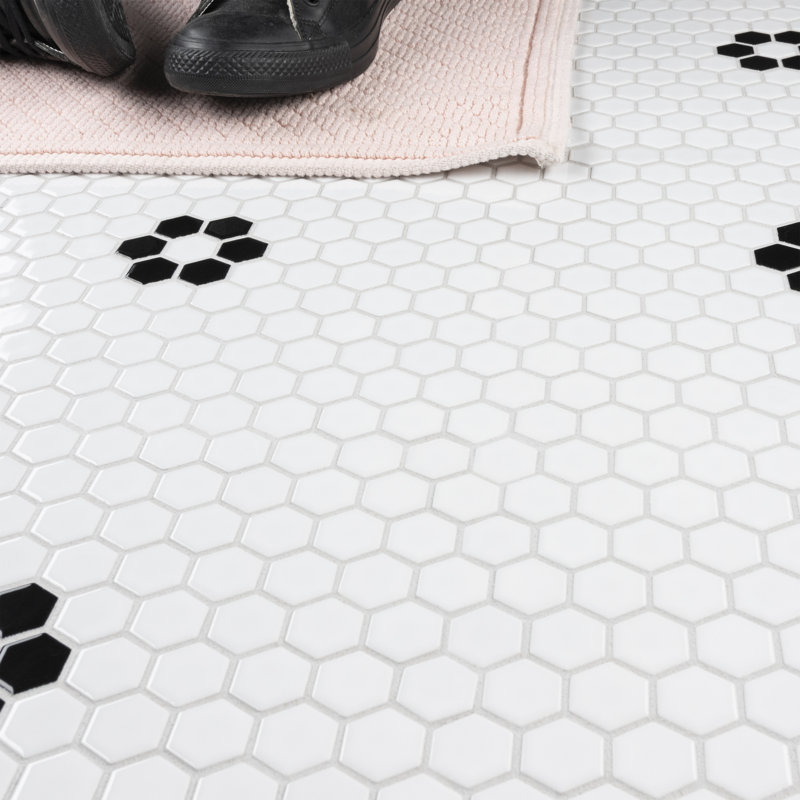 Metro 0.90" x 0.90" Hex Porcelain Mosaic Tile