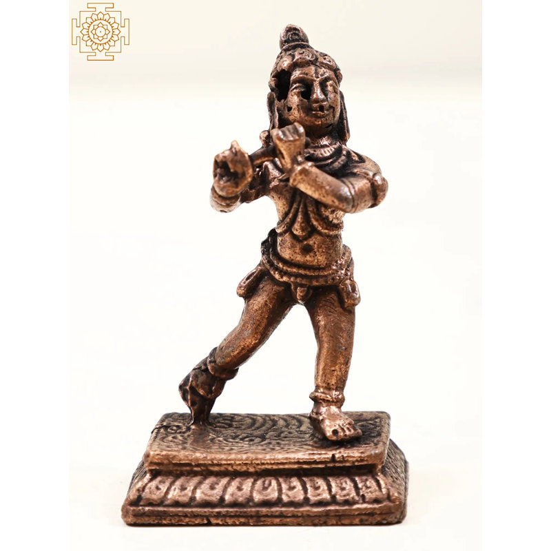 Petit lord Krishna en cuivre