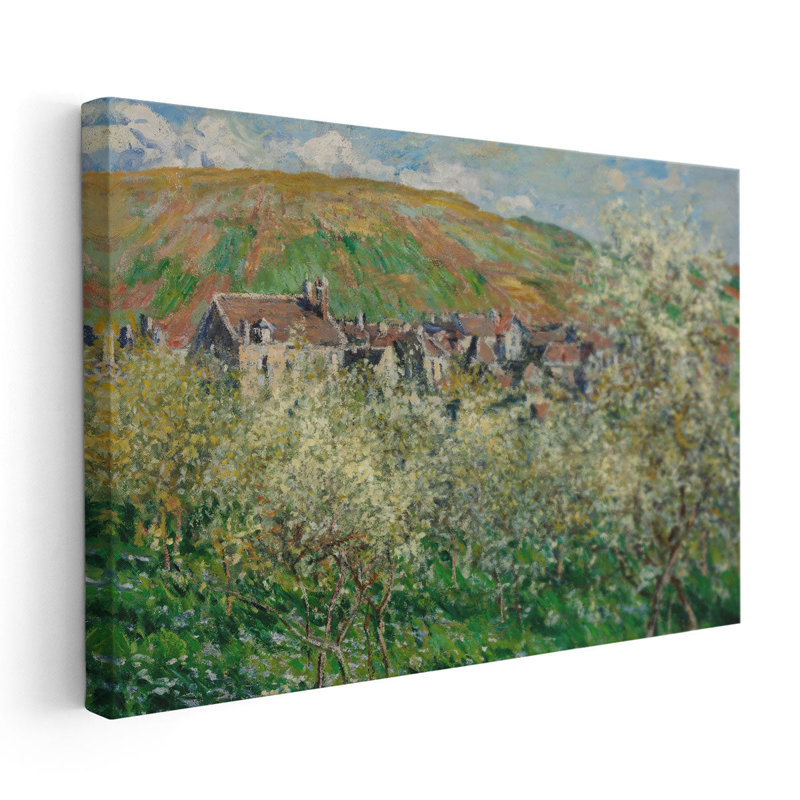 Floraison de pruniers, 1879 - reproduction d'art sur toile, H 40 po x l 60 po