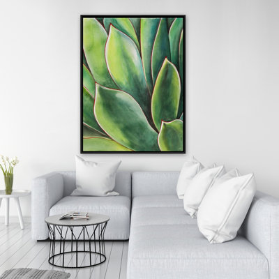 Watercolor Agave Plant Print On Canvas
