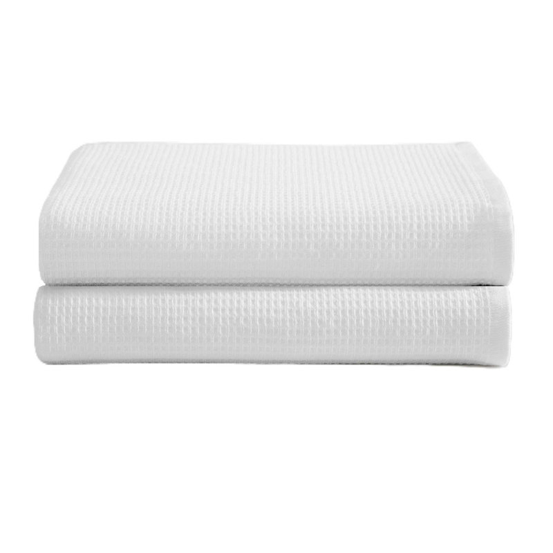 Calvin Klein Eternity Solid Cotton 3 Piece Towel Set, White, 6 Piece Towel Set