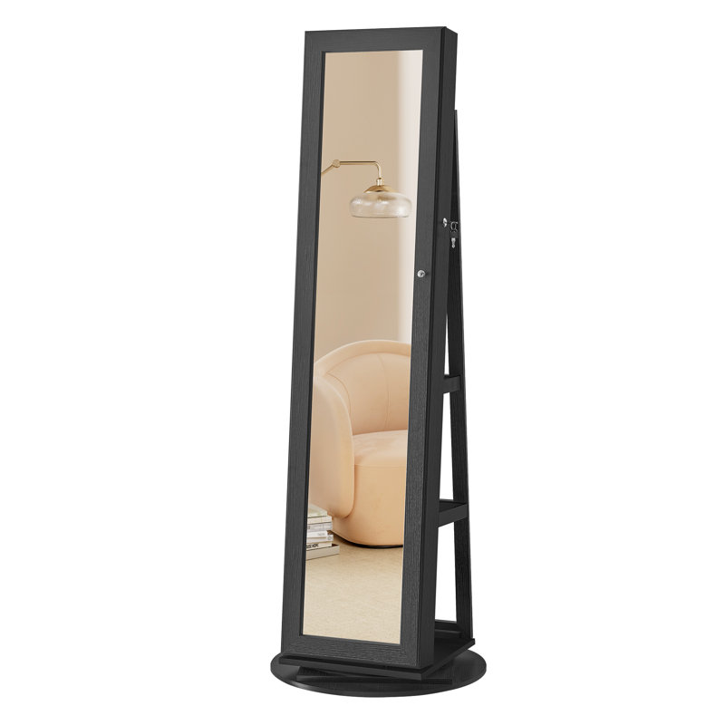 Armoire à bijoux avec miroir, Black