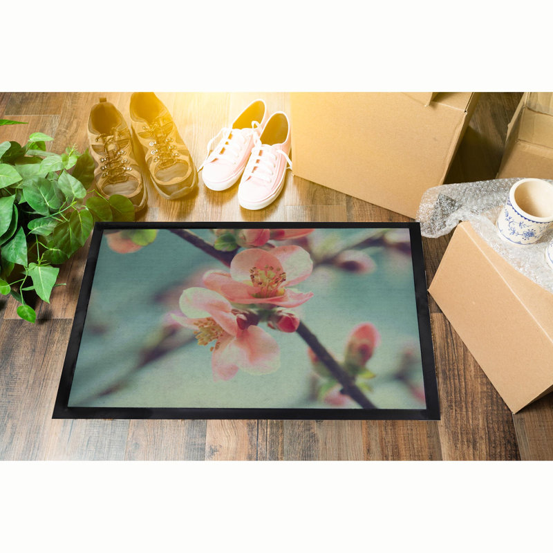 Tapis d'intérieur antidérapant pour intérieur en polyester 24 po x 16 po