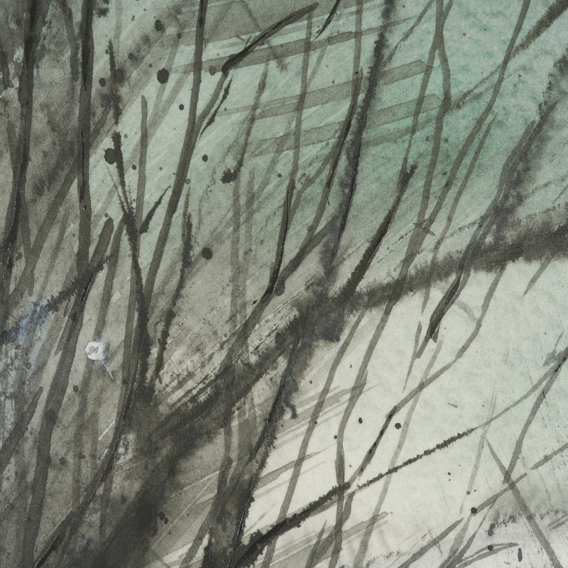 Naber and Willows I A Hand Embellied, reproduction d'art encadrée sur toile, Brook and Willows I