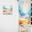 Mirage du désert III bleu et orange Catton - Rideau moderne - Velours obscurcissant - 1 panneau-387869840