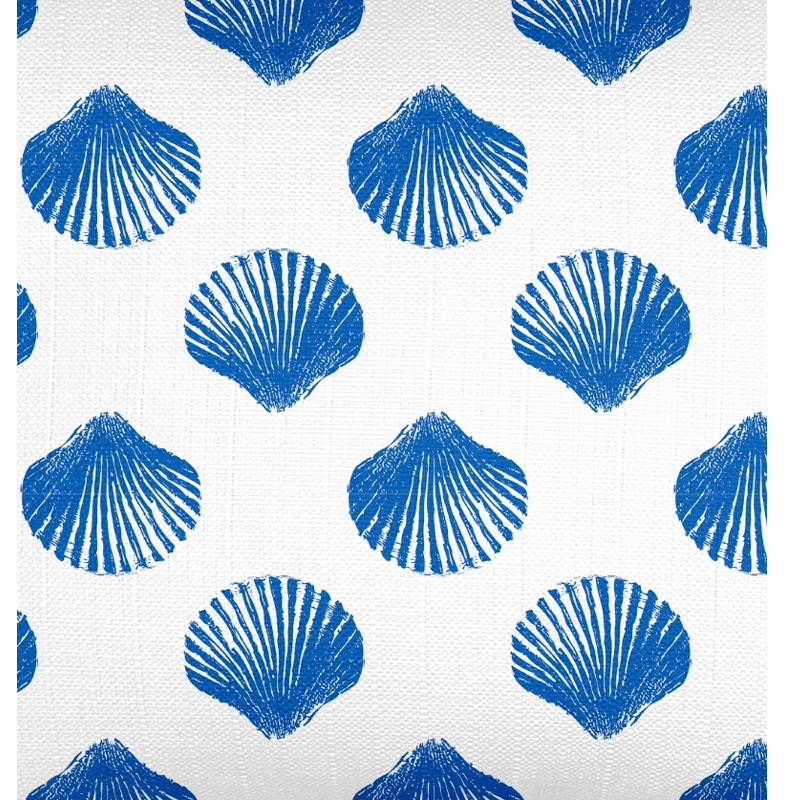 Printed Pillows Linen Euro Pillow Cover, Blue, Square 20"