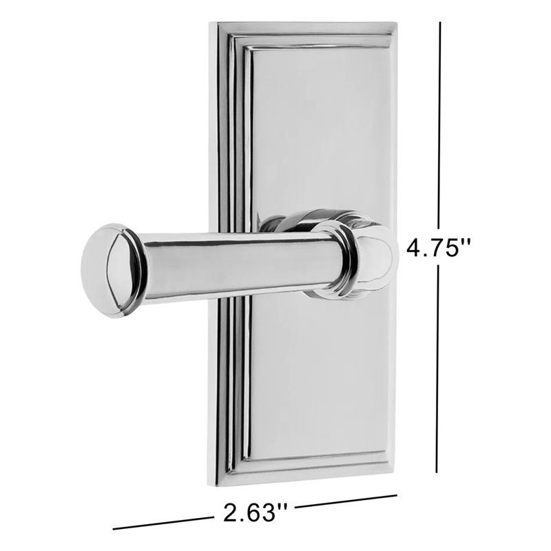Grandeur Carré Plate with Georgetown Lever, 2 3/8", Timeless Bronze, Passage (Hall & Closet)