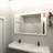 Rectangular Framed Dimmable Anti-Fog LED Wall Bathroom Vanity Mirror Lighted Mirror-1952564211
