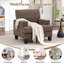Fauteuil rembourré avec rangement intérieur pour accoudoirs-448415077