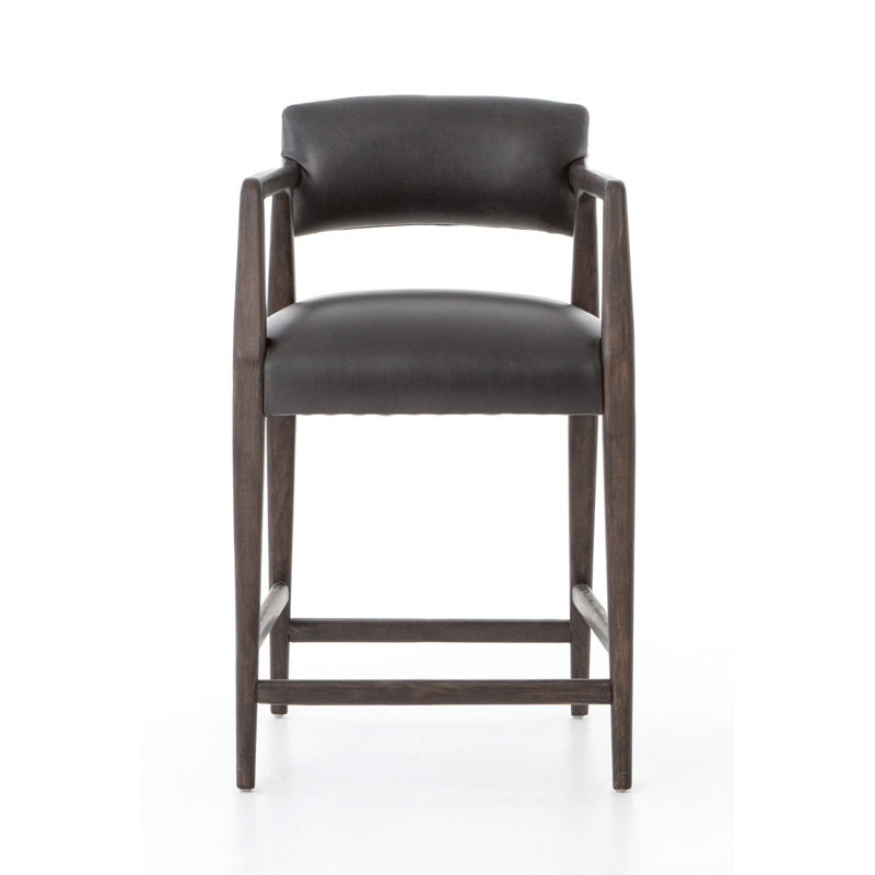 Tyler Upholstered Stool with Solid Wood Frame, Counter Stool (26.5" Seat Height)