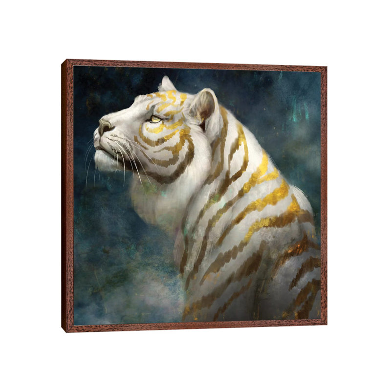 Unrequited by Jade Merien - Painting on Canvas, 45.72 cm H x 45.72 cm W, Classic Brown Wood Framed