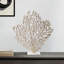 Sculpture décorative en métal représentant une branche de corail sur un socle en marbre - Figurine/statue d'inspiration côtière pour la décoration du salon - 53 cm-538165681-540425522