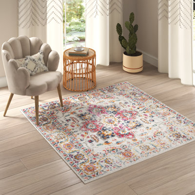 Christa Oriental Fuchsia/Ivory Area Rug