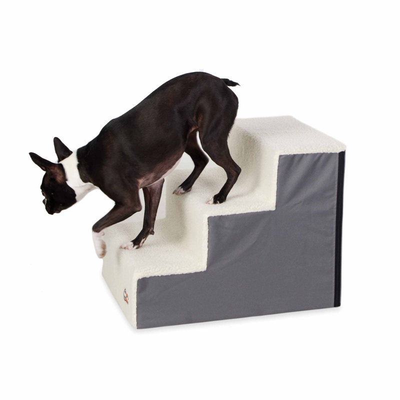 Escalier pour animal 3 marches K&H, Gris