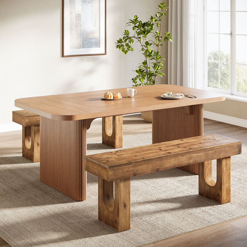 Solid Wood Dining Bench
