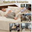 Chaise longue Masir d'intérieur avec coussins lombaires, aucun assemblage requis. Velours côtelé beige-165239625