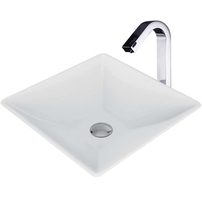 Fontana Vessel Sink and Touchless Motion Sensor Faucet - Ideal for Commercial Use