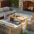Patio 52"L x 27.5"D Aluminum Rectangular Coffee Table