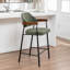 Tabouret de comptoir rembourré avec accoudoirs Devane-123161715