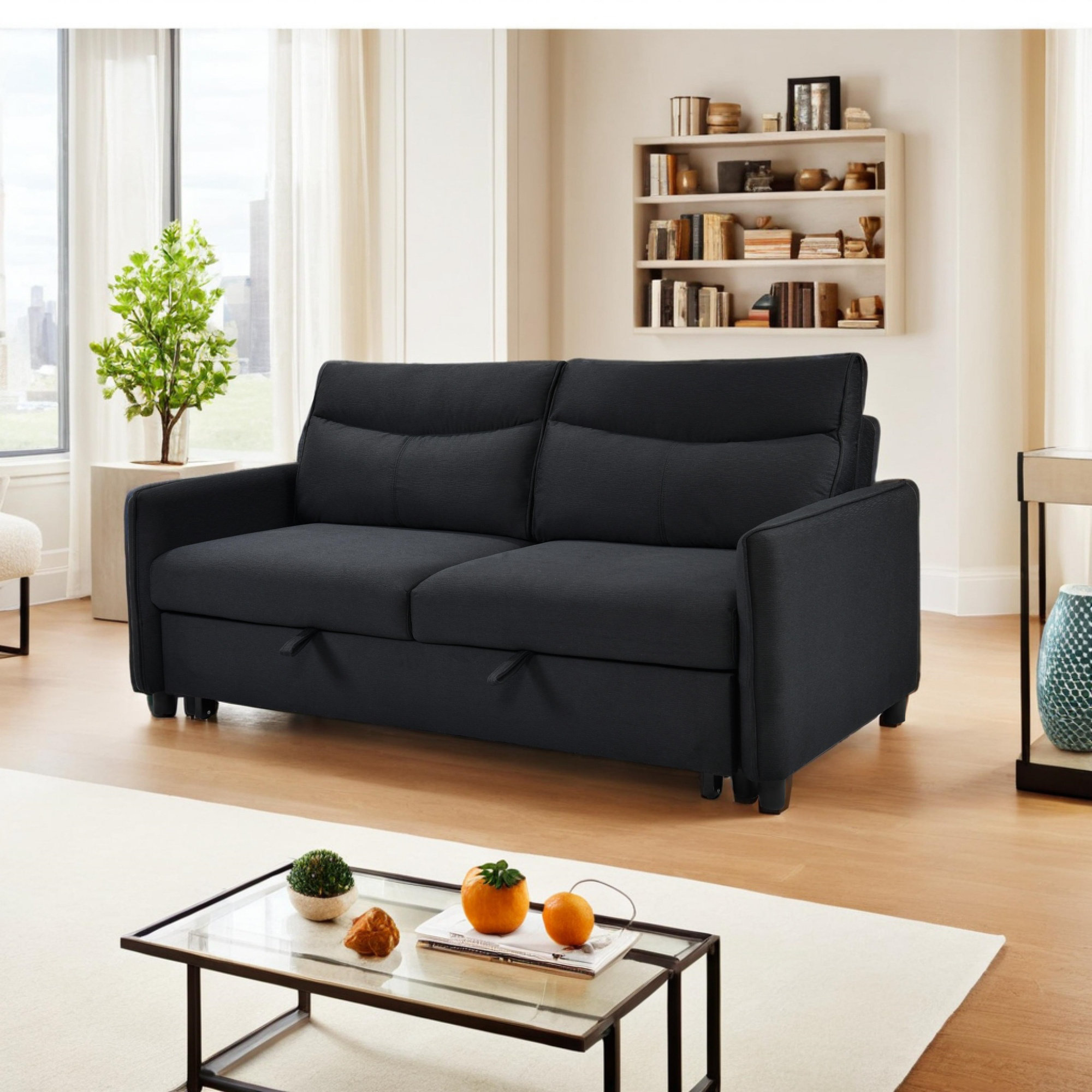 Latitude Run® Torrick 74.5'' Firm Sleeper Sofa 3 in 1 Convertible Queen