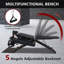 Fauteuil de remise en forme multifonctionnel, banc de musculation réglable pour l'entraînement complet du corps, banc de musculation avec pliage rapide pour la gymnastique à domicile
