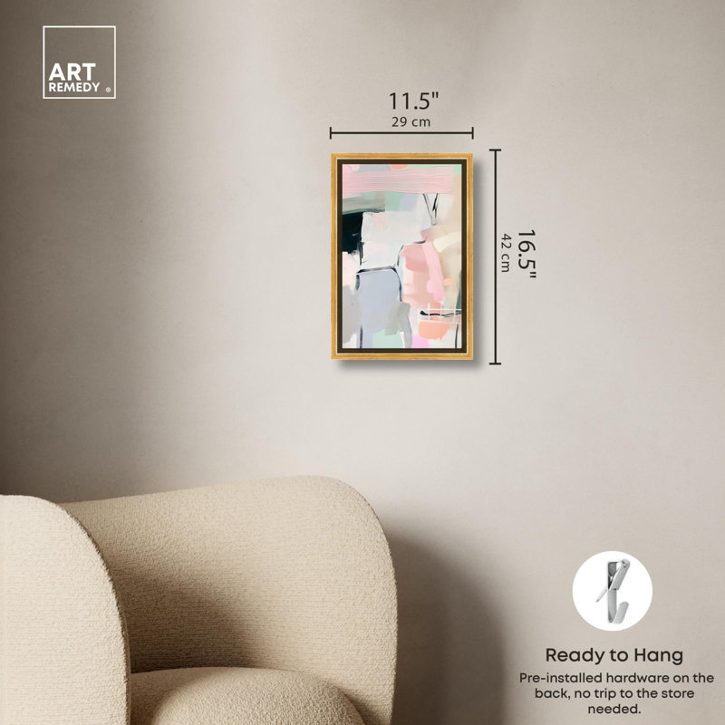 «Pastel Reflections» par Art Remedy, Cadre doré, H 16 po x l 11 po
